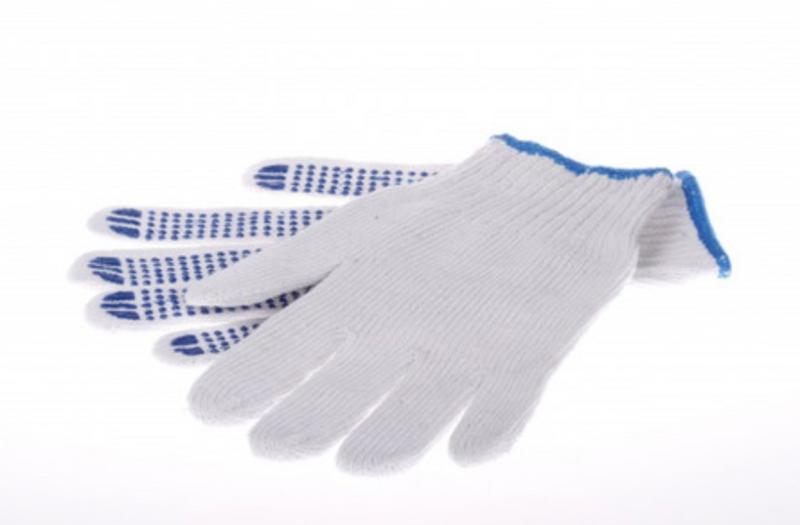 GLOVES WORKING COTTON NON SLIP DOTS - WMJ